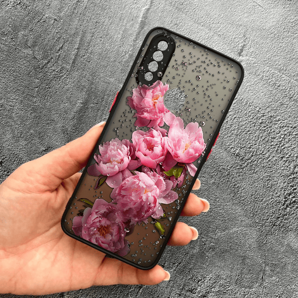 Чехол для Oppo A31 с защитой камеры с цветами и каплями