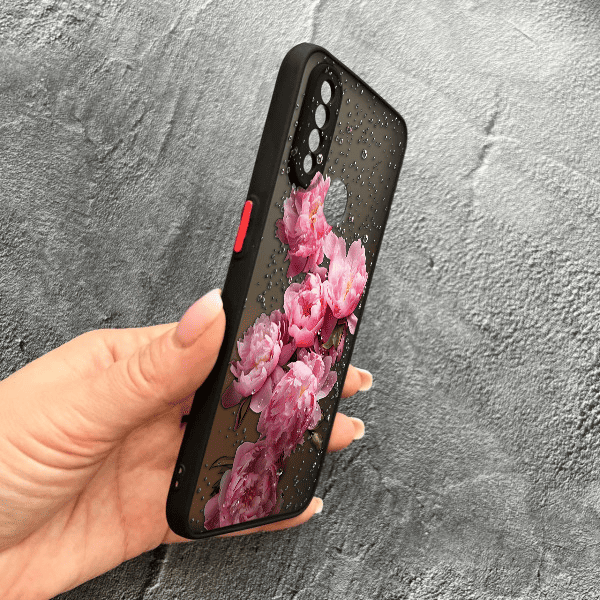 Чехол для Oppo A31 с защитой камеры с цветами и каплями