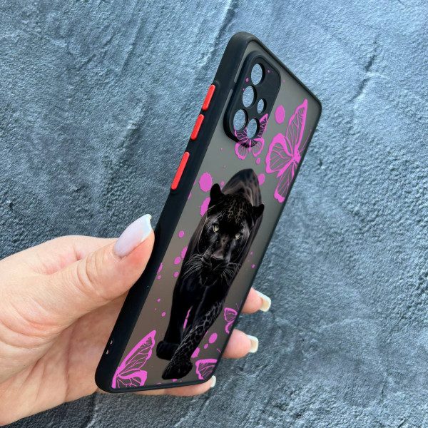 Чохол для Samsung Galaxy A71 з захистом камери з пантерою та метеликами