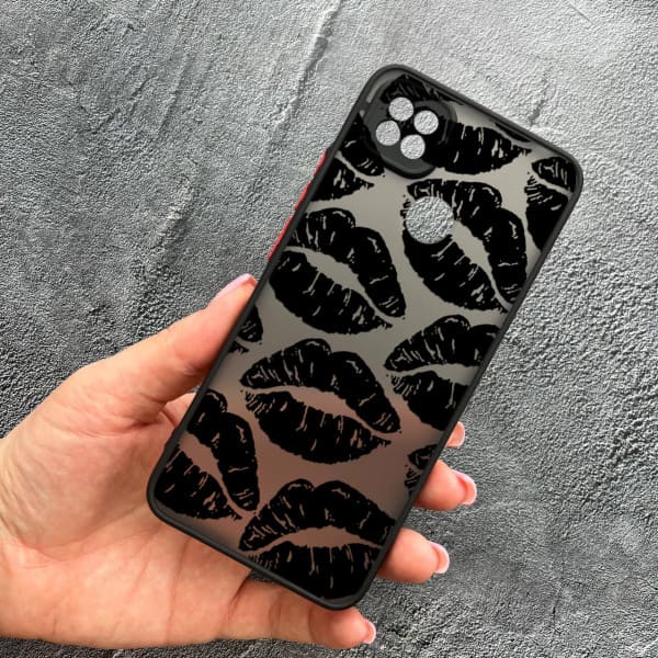 Чехол для Oppo A15s / A15 с защитой камеры с черными губами