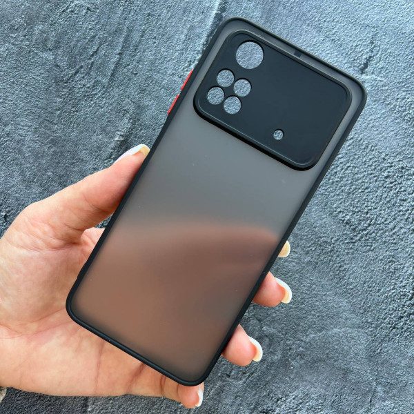 Чехол для Xiaomi Poco M4 Pro 4G матовый пластик без дизайна