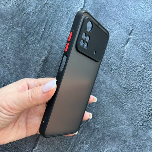 Чехол для Xiaomi Poco M4 Pro 4G матовый пластик без дизайна