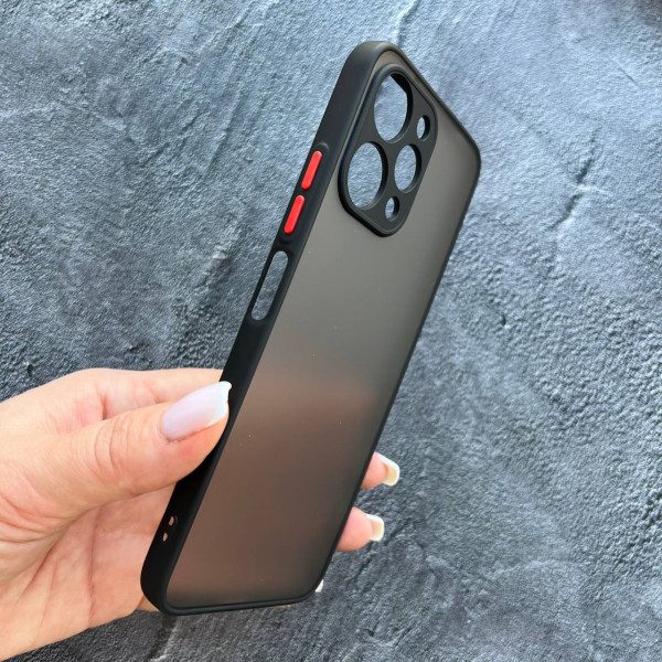 Чехол Xiaomi Redmi 12 с защитой камеры матовый пластик без дизайна