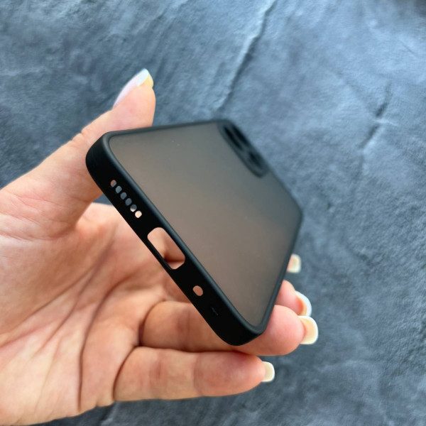 Чехол Xiaomi Redmi 12 с защитой камеры матовый пластик без дизайна