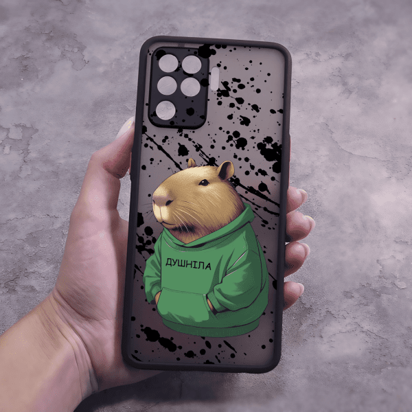 Чехол для Oppo Reno 5 Lite с защитой камеры с капибарой
