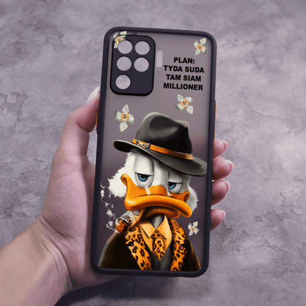 Чехол для Oppo Reno 5 Lite с защитой камеры с Дональдом Даком