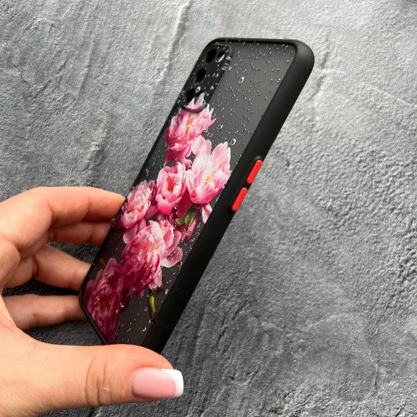 Чехол для Oppo A52 / A72 / A92 с защитой камеры с цветами и каплями