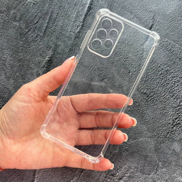 Чехол для Samsung Galaxy A33 с защитой камеры противоударный прозрачный силиконовый чехол без дизайна