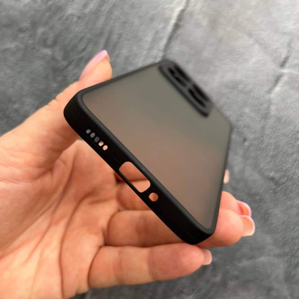Чехол для Xiaomi 14T Pro с защитой камеры матовый пластик без дизайна с черным бортиком