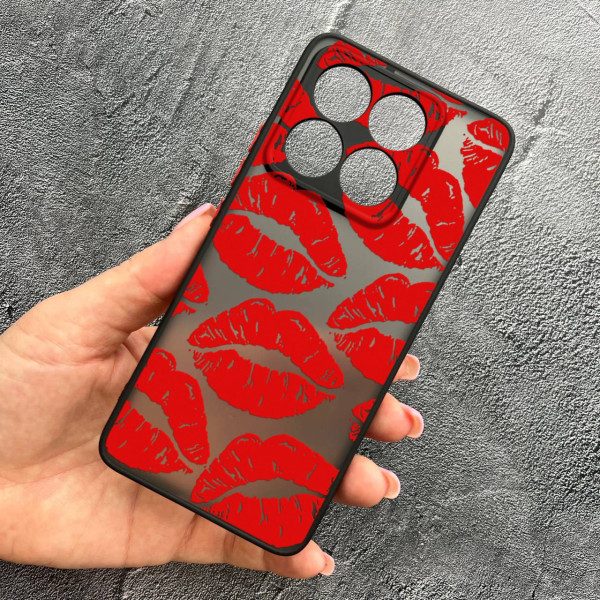 Чехол для Xiaomi 14T Pro с защитой камеры с красными губами