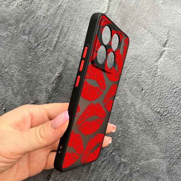 Чехол для Xiaomi 14T Pro с защитой камеры с красными губами