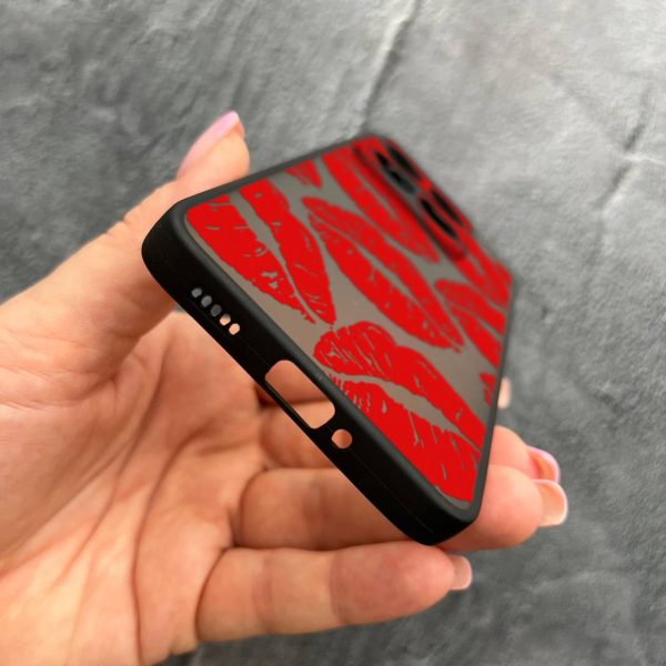 Чехол для Xiaomi 14T Pro с защитой камеры с красными губами