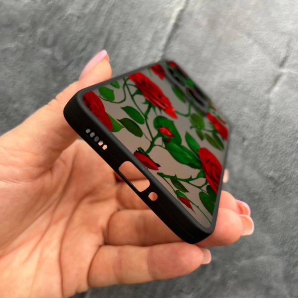 Чехол для Xiaomi 14T Pro с защитой камеры с цветами красные розы