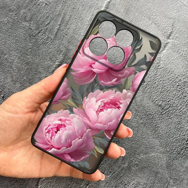 Чохол для Xiaomi 14T Pro з захистом камери з квітами півоніями крупними