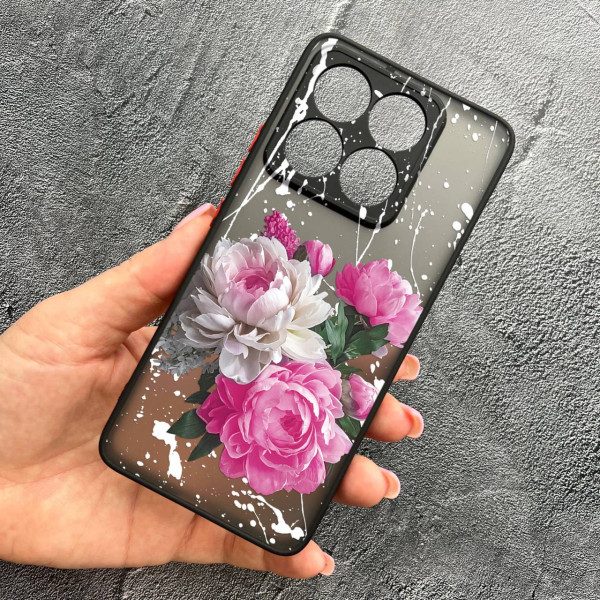 Чохол для Xiaomi 14T Pro з захистом камери з квітами півонії класичні