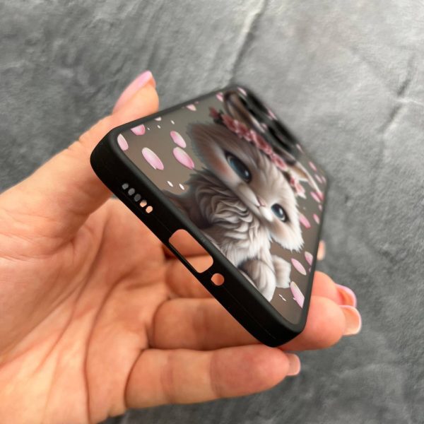 Чехол для Xiaomi 14T Pro с защитой камеры с зайкой в ​​лепестках