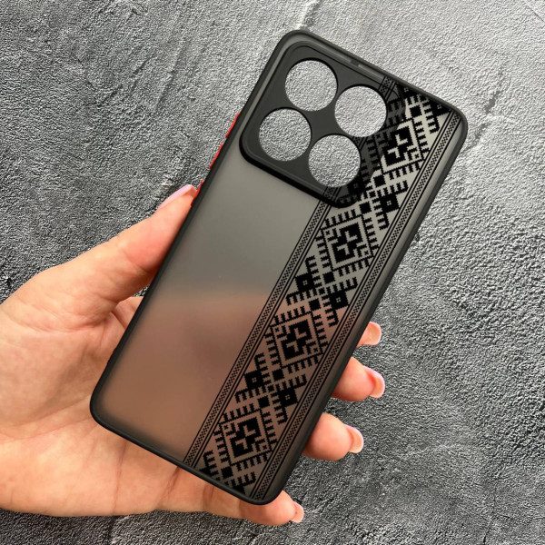 Чохол для Xiaomi 14T Pro з захистом камери з вишиванкою чорна оригінальна