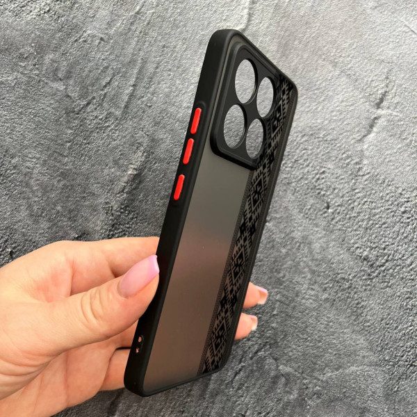 Чохол для Xiaomi 14T Pro з захистом камери з вишиванкою чорна оригінальна