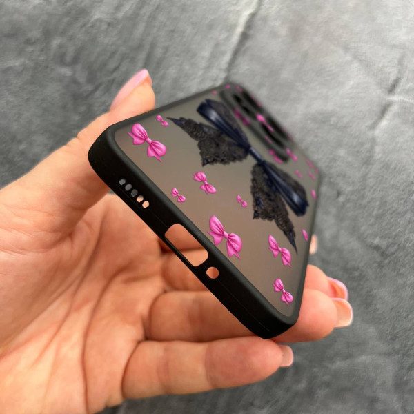 Чехол для Xiaomi 14T Pro с защитой камеры с бантиком