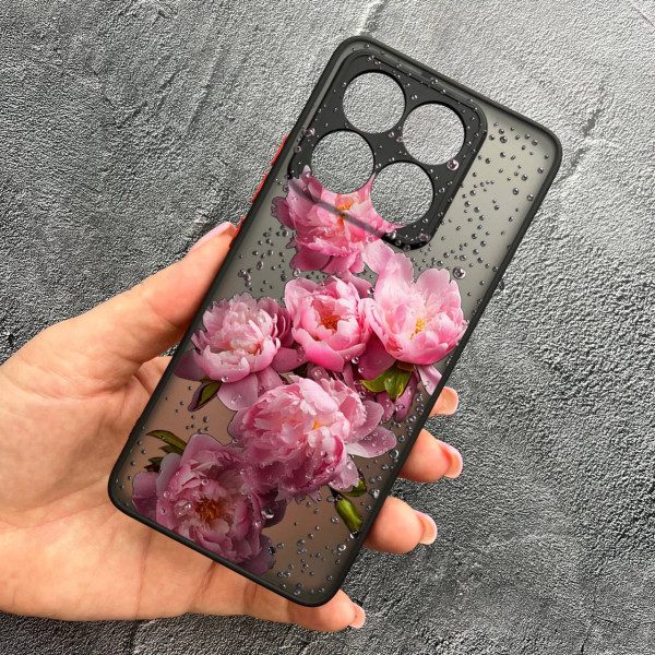 Чехол для Xiaomi 14T Pro с защитой камеры с цветами и каплями