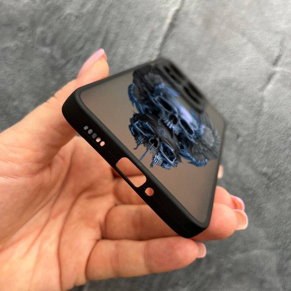 Чехол для Xiaomi 14T Pro с защитой камеры с черепом и крыльями