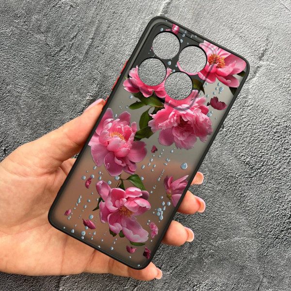 Чехол для Xiaomi 14T Pro с защитой камеры с цветами и дождем