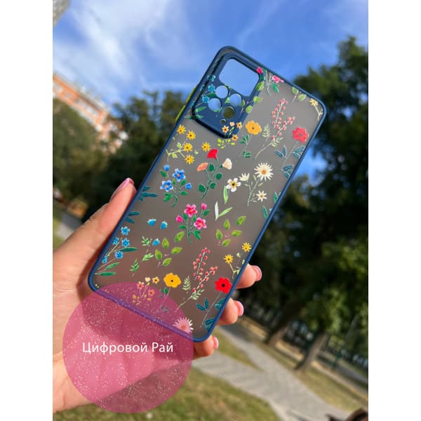 Чехол для Xiaomi Redmi Note 11 / Note 11s с защитой камеры с разноцветными цветами