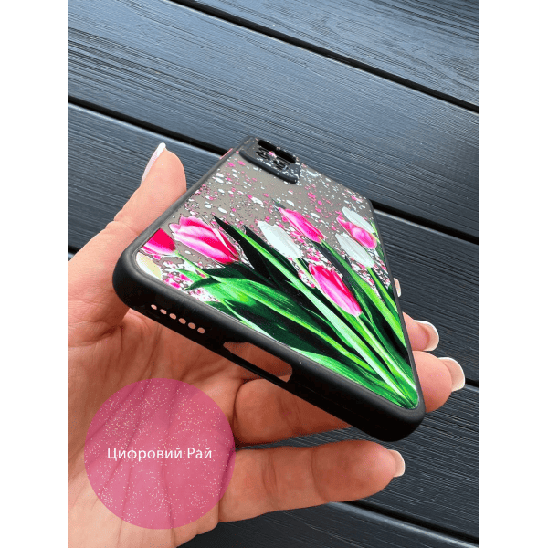 Чохол для Xiaomi Redmi Note 11 / Note 11s з захистом камери з квітами рожеві тюльпани