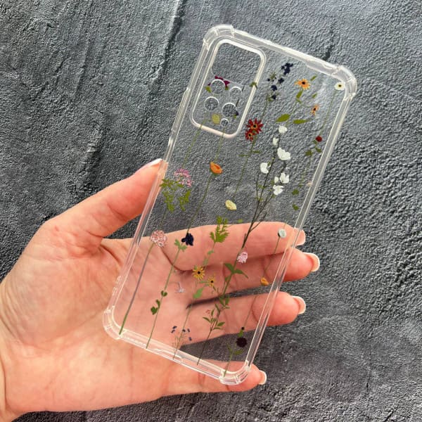 Чохол для Xiaomi Redmi Note 11 / Note 11s з захистом камери з квітами ліани протиударний прозорий силіконовий чохол