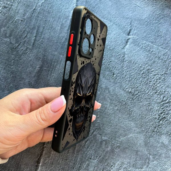 Чохол для Xiaomi Redmi Note 12 Pro 5G з захистом камери з черепом у кубі