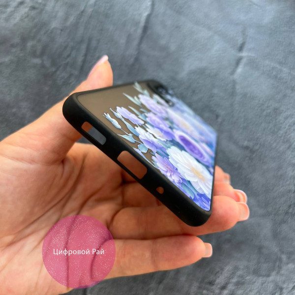 Чохол для Samsung Galaxy M23 5G з захистом камери з бузковими квітами
