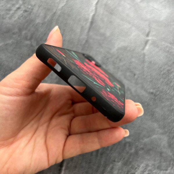 Чохол для Samsung Galaxy M23 5G з захистом камери з квітами червоні півонії