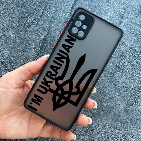 Чехол для Samsung Galaxy A51 патриотический с защитой камеры I`m Ukrainian