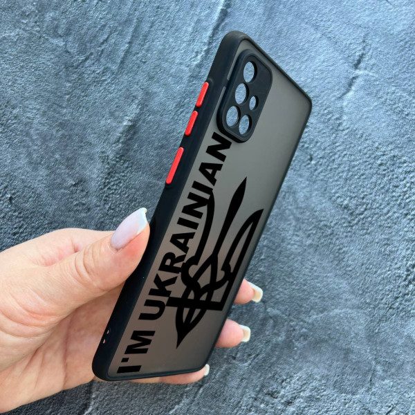 Чехол для Samsung Galaxy A51 патриотический с защитой камеры I`m Ukrainian