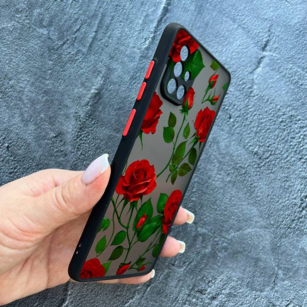 Чохол для Samsung Galaxy A51 з захистом камери з квітами червоні троянди
