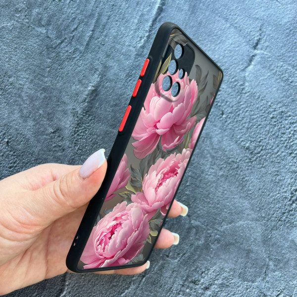 Чохол для Samsung Galaxy A51 з захистом камери з квітами півоніями крупними