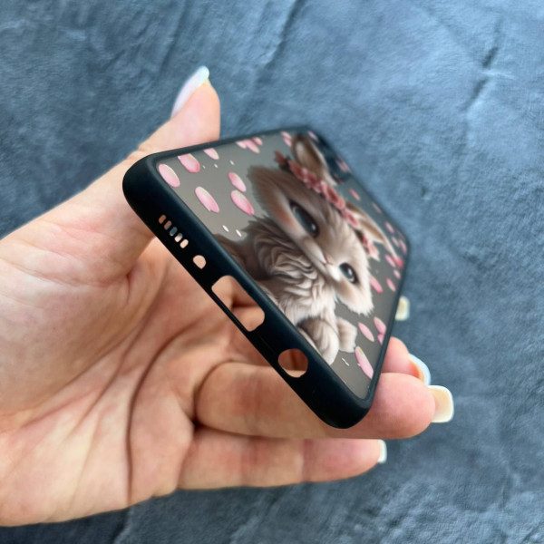 Чехол для Samsung Galaxy A51 с защитой камеры с зайкой в ​​лепестках