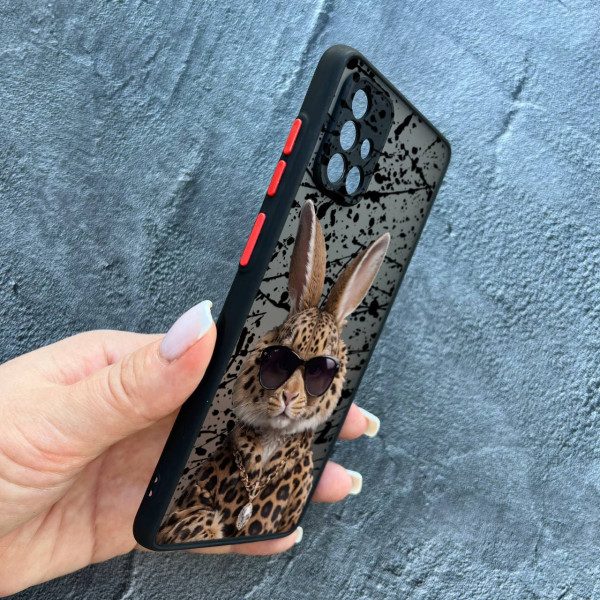Чохол для Samsung Galaxy A51 з захистом камери з зайцем у леопарді