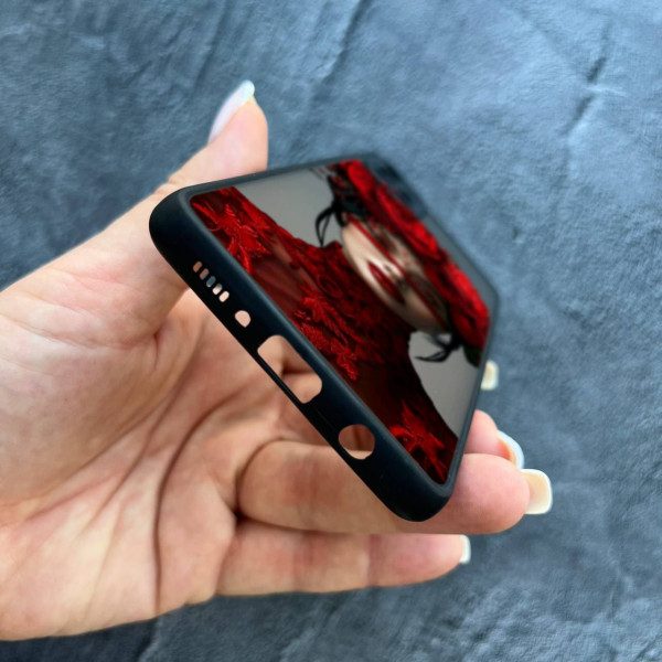 Чехол для Samsung Galaxy A51 с защитой камеры с девочкой и лентой