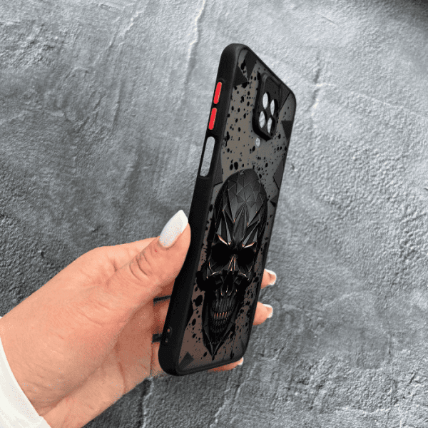 Чехол для Xiaomi Redmi Note 9s / Note 9 Pro / Note 9 Pro Max с защитой камеры с черепом в кубе