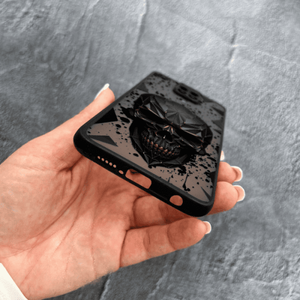 Чехол для Xiaomi Redmi Note 9s / Note 9 Pro / Note 9 Pro Max с защитой камеры с черепом в кубе