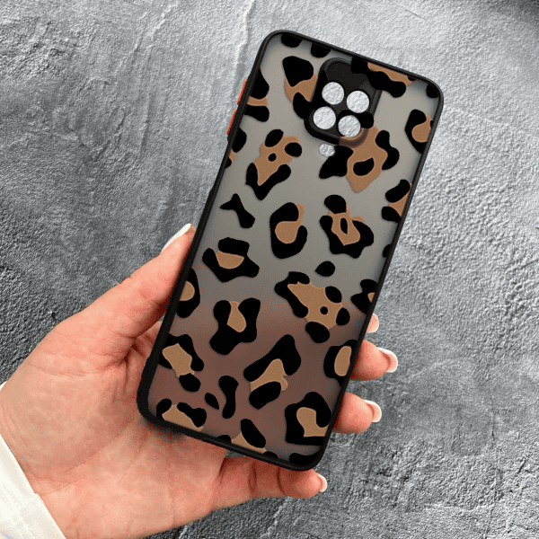 Чохол для Xiaomi Redmi Note 9s / Note 9 Pro / Note 9 Pro Max з захистом камери з леопардом шоколадним