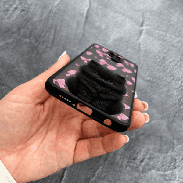 Чехол для Xiaomi Redmi Note 9s / Note 9 Pro / Note 9 Pro Max с защитой камеры детский с котом и бантиками