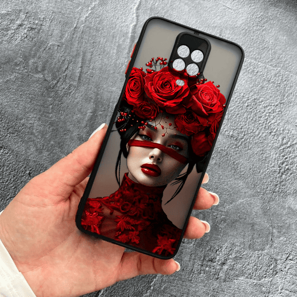 Чохол для Xiaomi Redmi Note 9s / Note 9 Pro / Note 9 Pro Max з захистом камери з дівчинкою та стрічкою