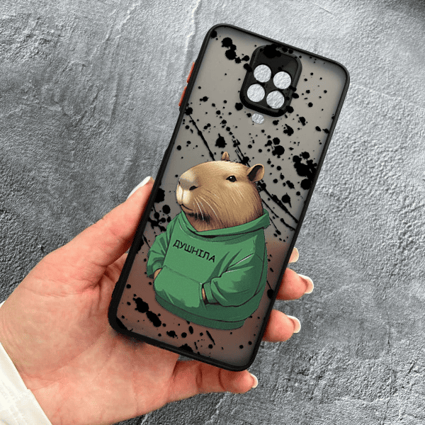 Чехол для Xiaomi Redmi Note 9s / Note 9 Pro / Note 9 Pro Max с защитой камеры с капибарой