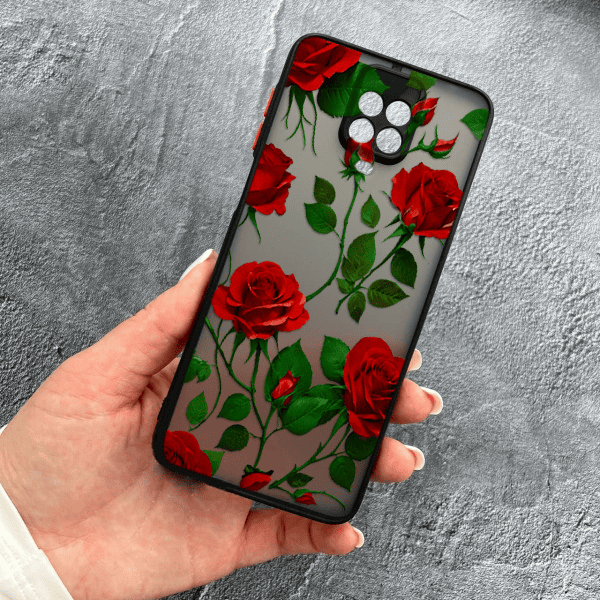 Чохол для Xiaomi Redmi Note 9s / Note 9 Pro / Note 9 Pro Max з захистом камери з квітами червоні троянди