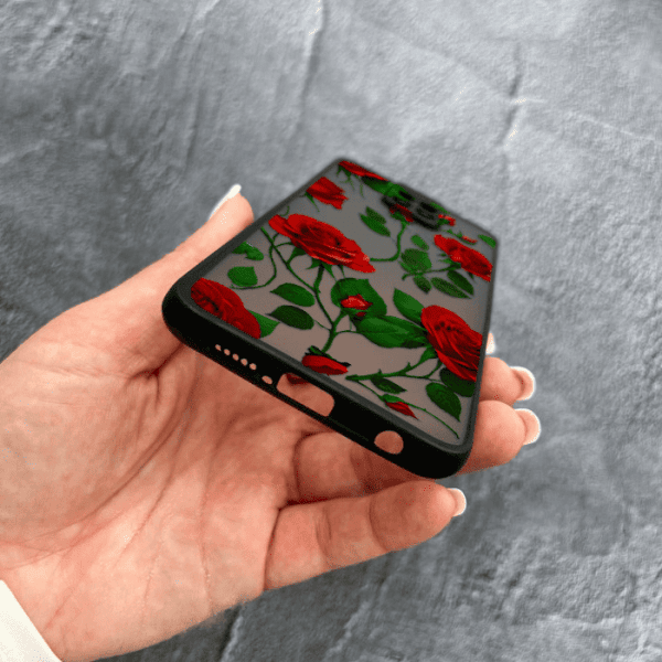 Чехол для Xiaomi Redmi Note 9s / Note 9 Pro / Note 9 Pro Max с защитой камеры с цветами красные розы