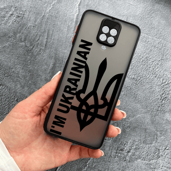 Чехол для Xiaomi Redmi Note 9s / Note 9 Pro / Note 9 Pro Max патриотический с защитой камеры I`m Ukrainian