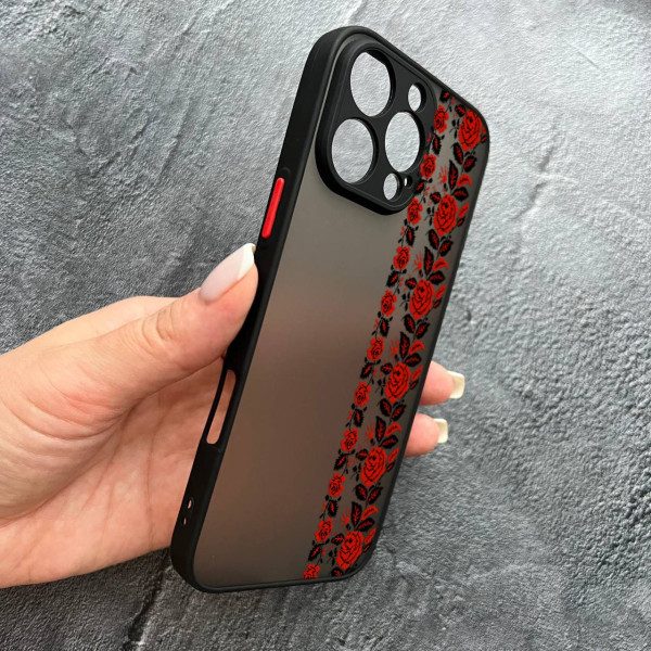 Чехол для iPhone 16 Pro с защитой камеры с вышиванкой Донеччина
