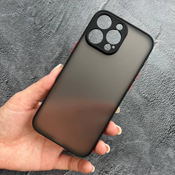 Чехол для iPhone 16 Pro с защитой камеры матовый пластик без дизайна